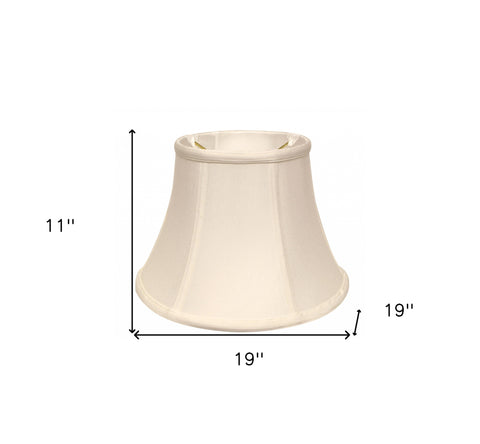 19" White Drum Monay Shantung Lampshade