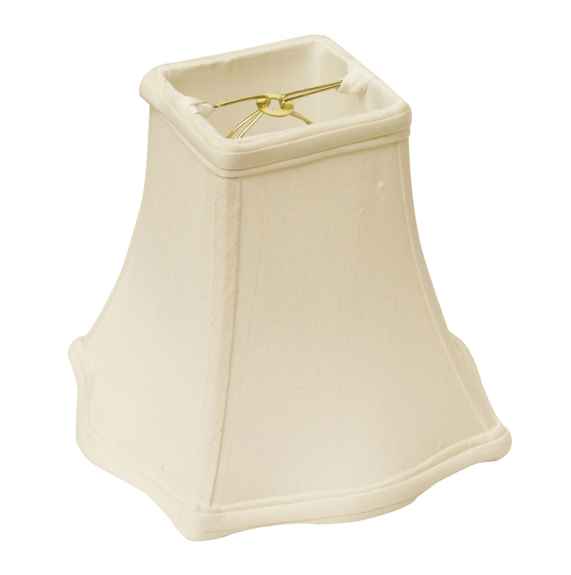 8" White Premium Square Monay Shantung Lampshade