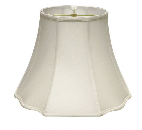 14" White Octagon Monay Shantung Lampshade