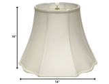 14" White Octagon Monay Shantung Lampshade