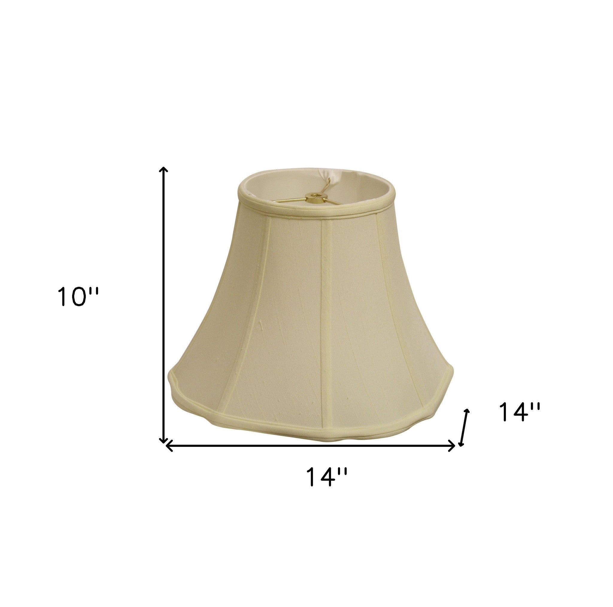 14" Ivory Octagon Monay Shantung Lampshade