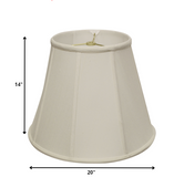 20" White Slanted Empire Monay Shantung Lampshade