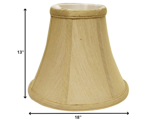 18" Pale Brown Premium Bell No Slub Lampshade