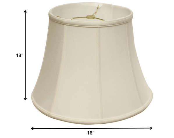 18" White Altered Bell Monay Shantung Lampshade