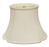 19" White Reversed Oval Monay Shantung Lampshade