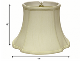 19" Ivory Reversed Oval Monay Shantung Lampshade