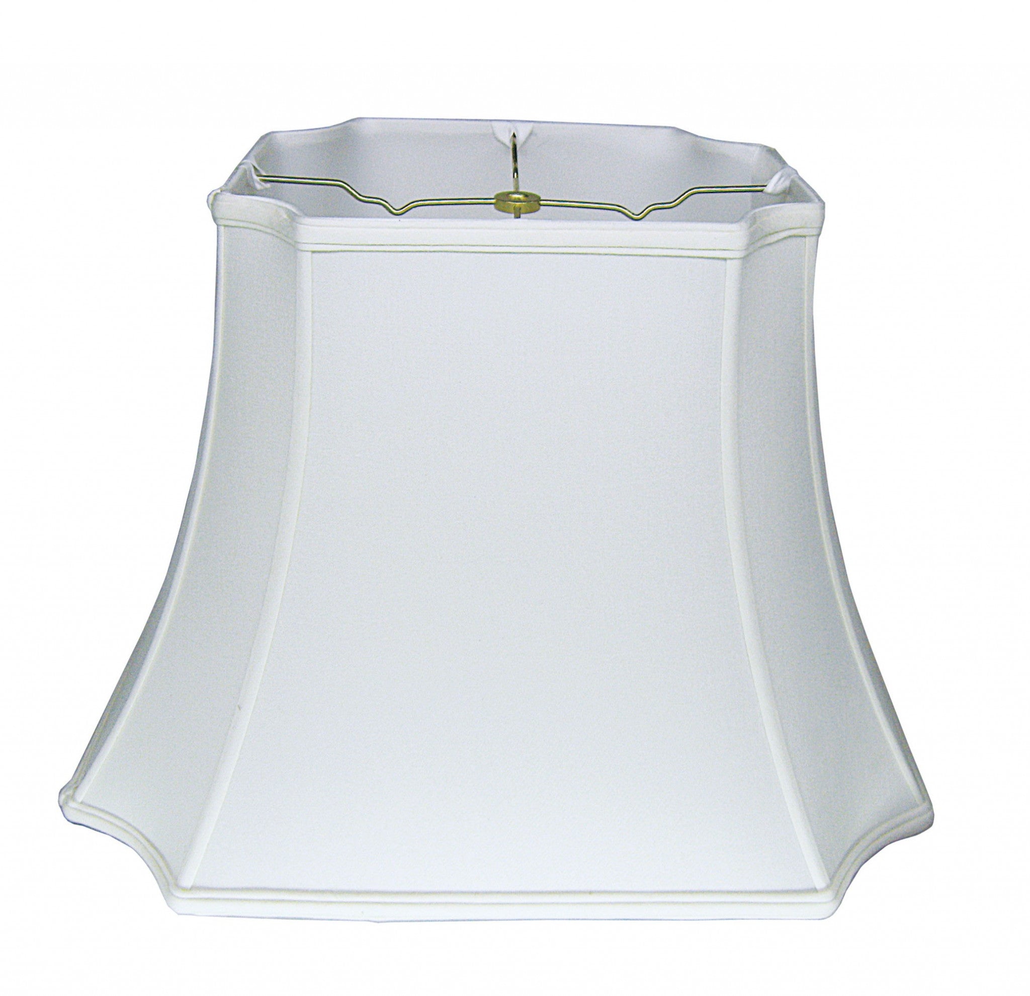 17" Snow Inverted Rectangle Shantung Lampshade