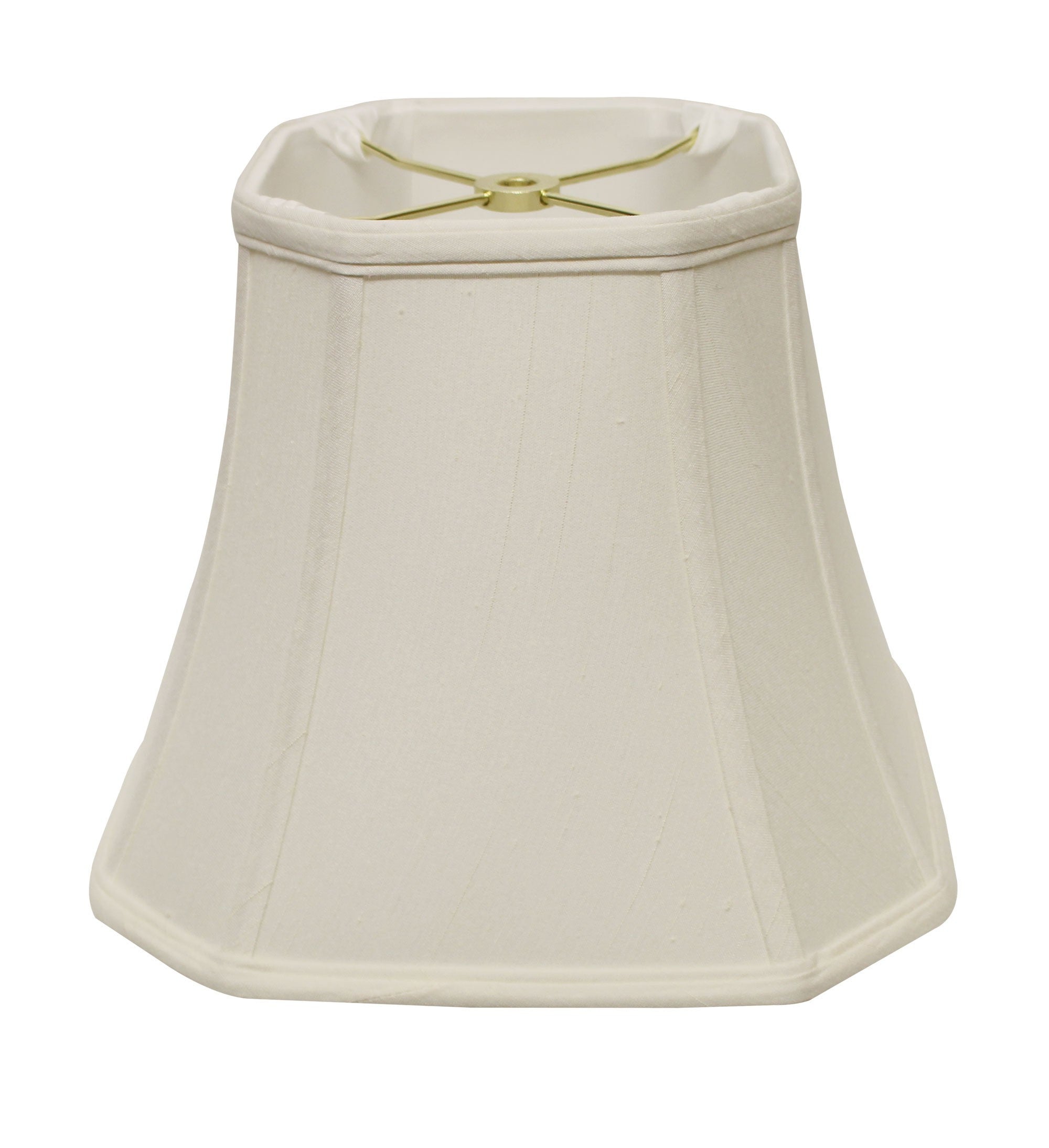 10" White Slanted Square Bell Monay Shantung Lampshade