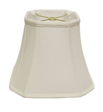 12" White Slanted Square Bell Monay Shantung Lampshade