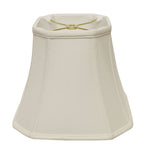 12" White Slanted Square Bell Monay Shantung Lampshade