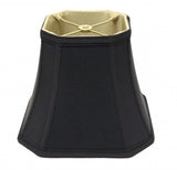 16" Black with Bronze Lining Slanted Square Bell No Slub Lampshade