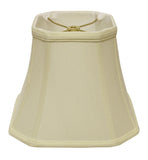 18" Ivory Slanted Square Bell Monay Shantung Lampshade