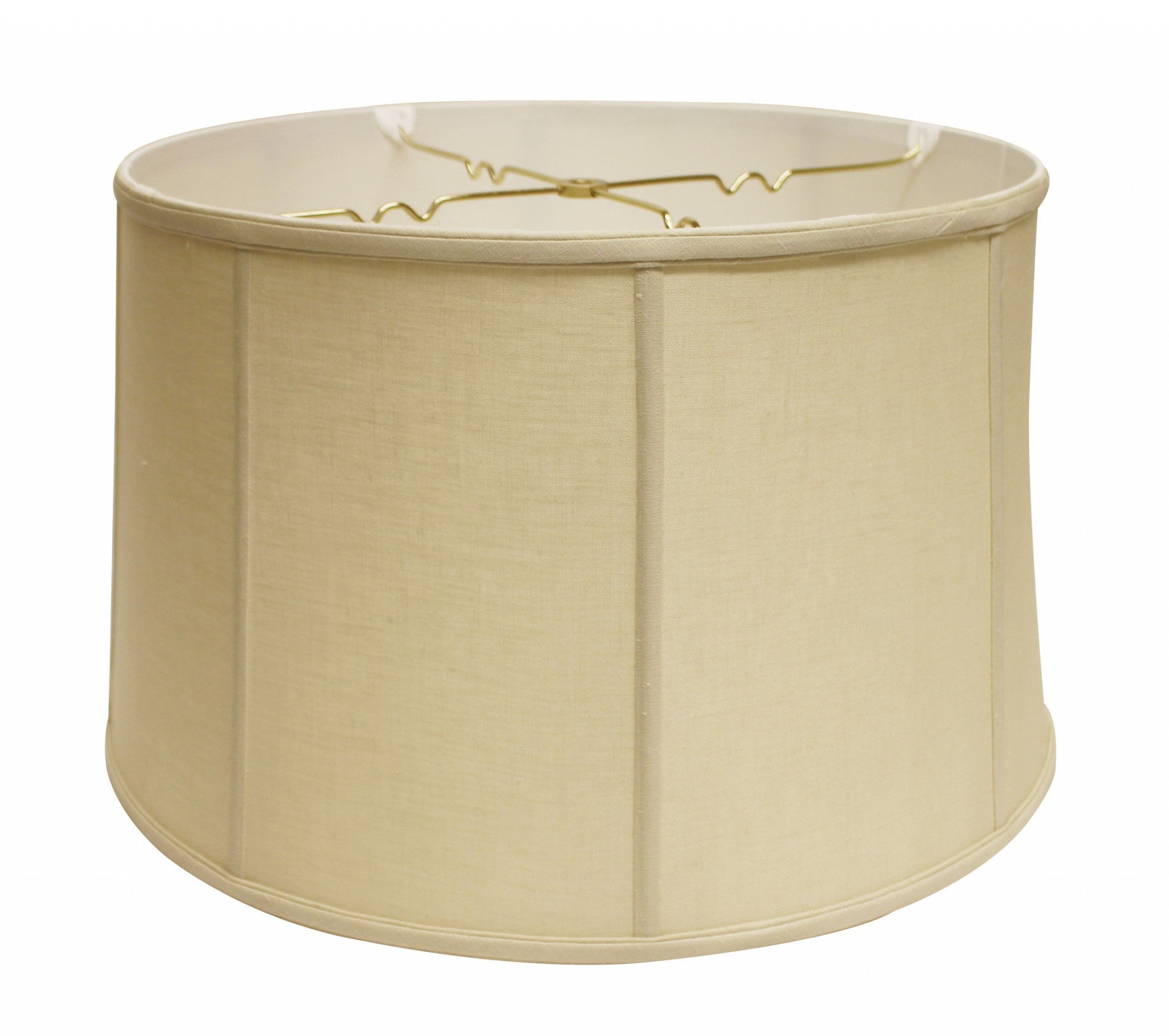13" Pale Brown Throwback Drum Linen Lampshade