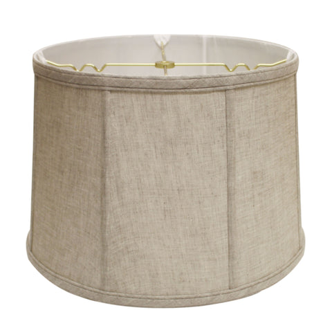 15" Cream Throwback Drum Linen Lampshade