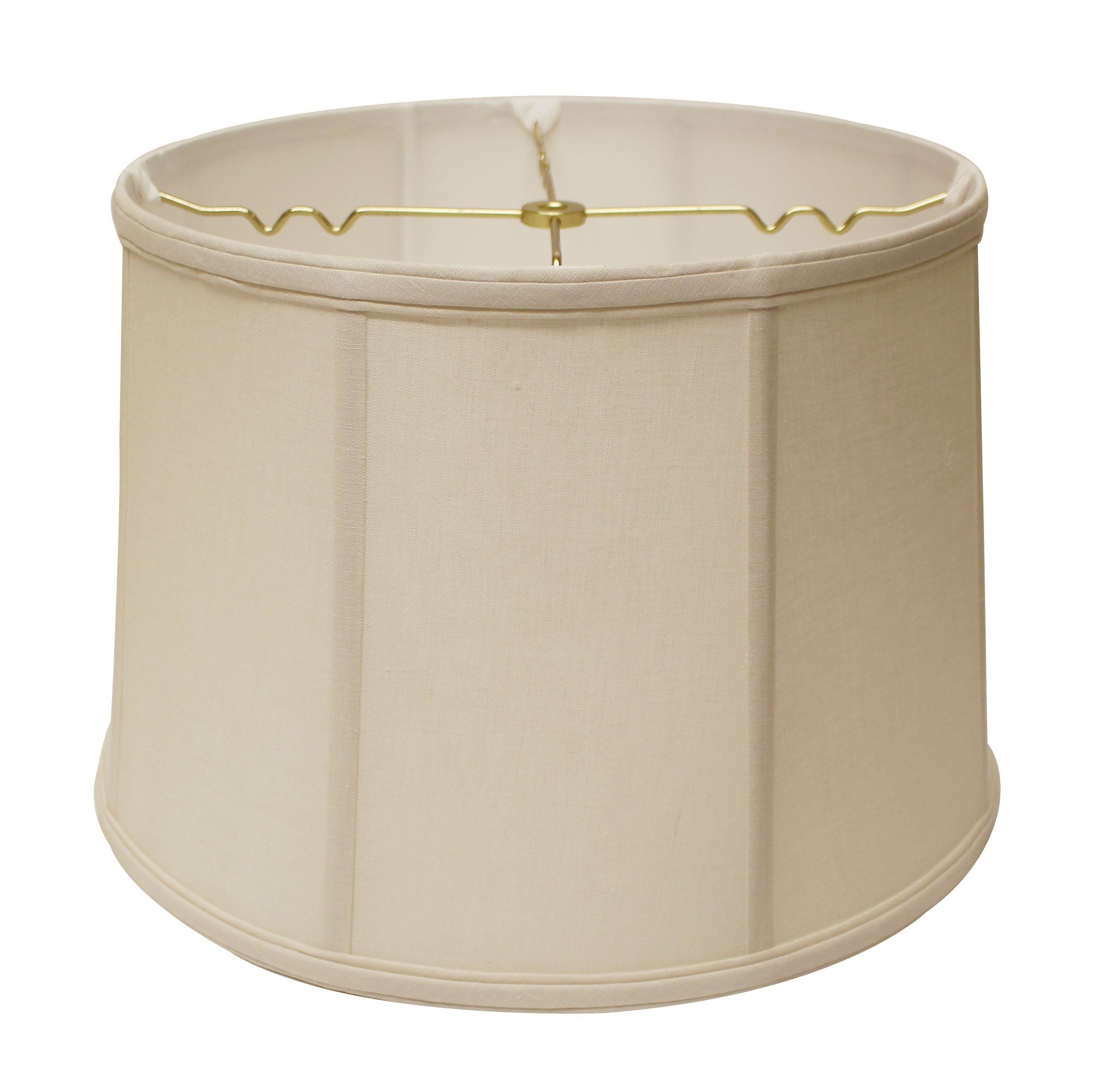 15" Off White Throwback Drum Linen Lampshade