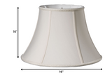 16" Cream Slanted Bell Paperback Shantung Lampshade