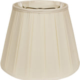 19" Ivory Slanted Crimped Box Shantung Lampshade