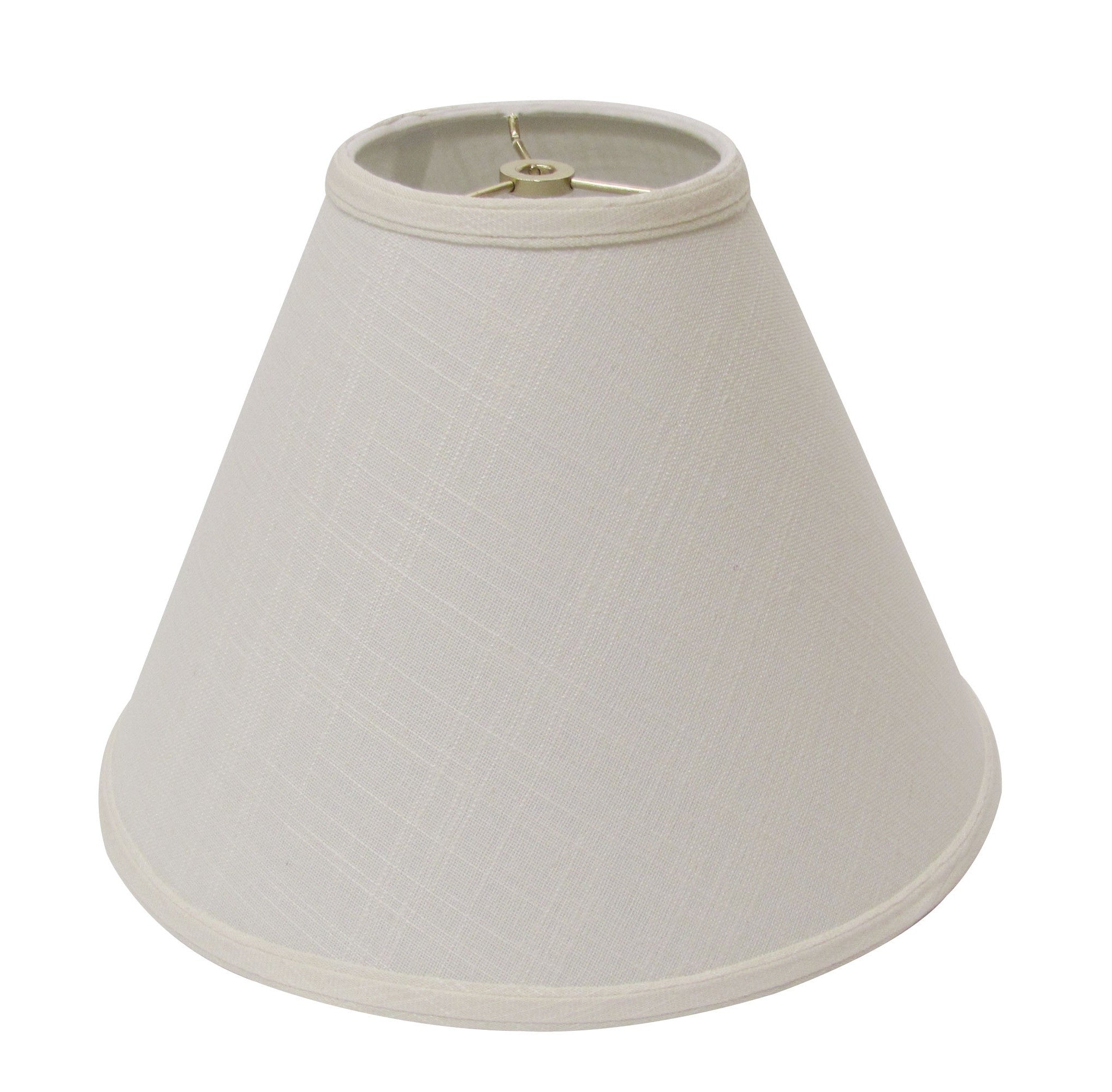 15" Off White Deep Cone Slanted Linen Lampshade