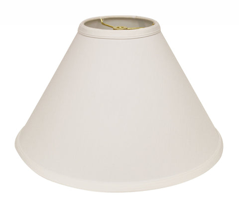 15" White Deep Cone Slanted No Slub Lampshade