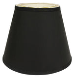 16" Black with White  Empire Deep Slanted Shantung Lampshade