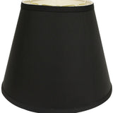 16" Black with White  Empire Deep Slanted Shantung Lampshade