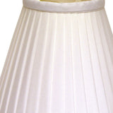 4" White Set of 6 Slanted Pleat Chandelier Silk Lampshades