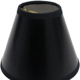 4" Black with White Set of 6 Chandelier Parchment Lampshades