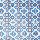 5' X 7' Blue And Red Oriental Area Rug