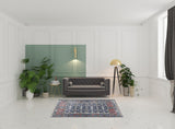 5' X 7' Dark Grey And Brown Oriental Area Rug