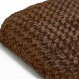 Brown 3" x 4" Lux Faux Fur Oval Pet Bed