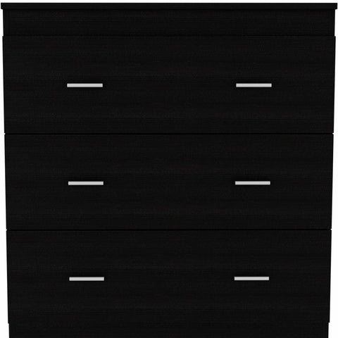 31" Black Three Drawer Dresser