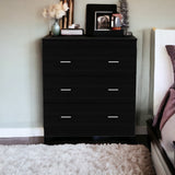 31" Black Three Drawer Dresser