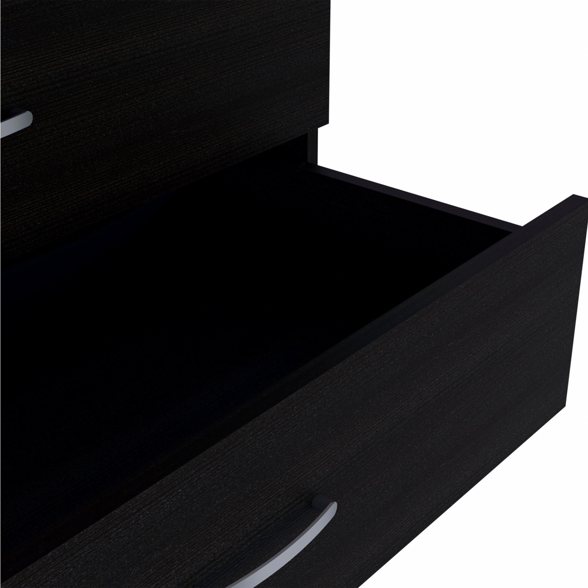 31" Black Three Drawer Dresser