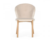 Beige Velvet Rosegold Dining Chair