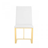 White Gold Contemporary Dining Chair