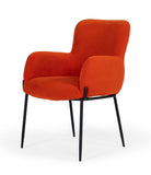 Orange Velvet Dining Chair