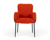 Orange Velvet Dining Chair