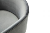 Gray Velvet Brass Modern Dining Chair