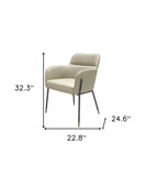 Pale Gray Faux Leather Modern Dining or Side Chair