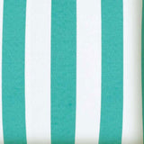 17" X 17" Turquoise And White Zippered Polyester Striped Throw Pillow Cover