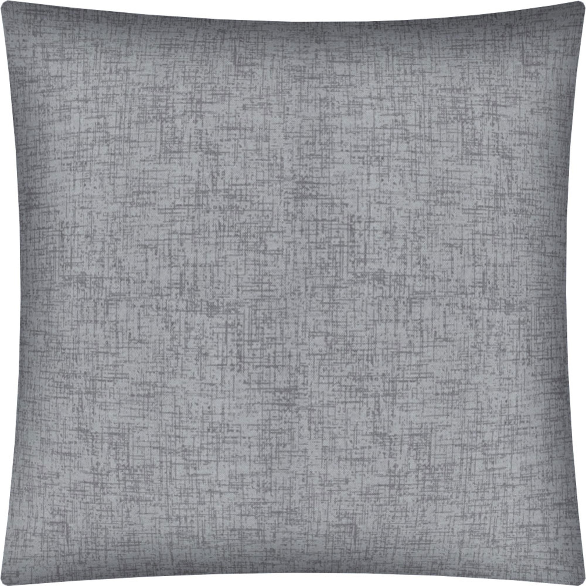 17" X 17" Light Gray Zippered Solid Color Throw Indoor Outdoor Pillow Cover