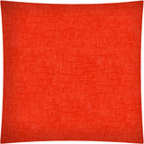 17" X 17" Coral Red Zippered Polyester Solid Color Throw Pillow Cover