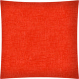 17" X 17" Coral Red Zippered Polyester Solid Color Throw Pillow Cover