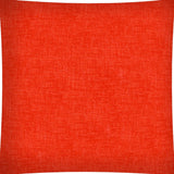 17" X 17" Coral Red Zippered Polyester Solid Color Throw Pillow Cover