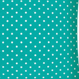 17" X 17" Turquoise Zippered Polyester Polka Dots Throw Pillow Cover