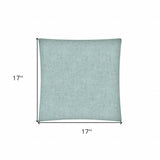 17" X 17" Seafoam Zippered Polyester Solid Color Throw Pillow Cover