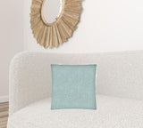 17" X 17" Seafoam Zippered Polyester Solid Color Throw Pillow Cover