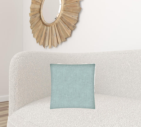 17" X 17" Seafoam Zippered Polyester Solid Color Throw Pillow Cover