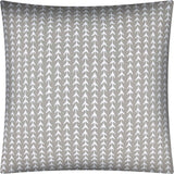 17" X 17" Taupe And White Zippered Polyester Geometric Throw Pillow Cover