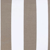 17" X 17" Taupe And Ivory Zippered Striped Throw Indoor Outdoor Pillow Cover